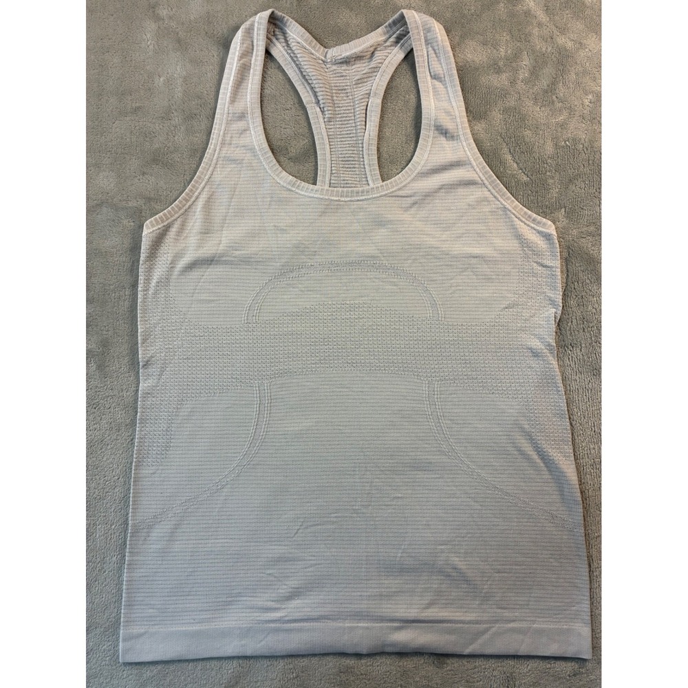 Lululemon Swiftly Tech Racerback Tank Top 2.0 Blue Grey Heather Size 6